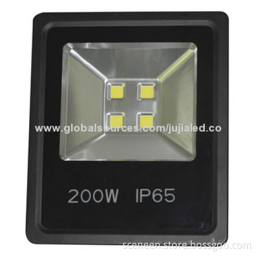 200W LED Floodlight Manufacturer with 100lm/W Luminous Efficiency, 90° Lens Angle